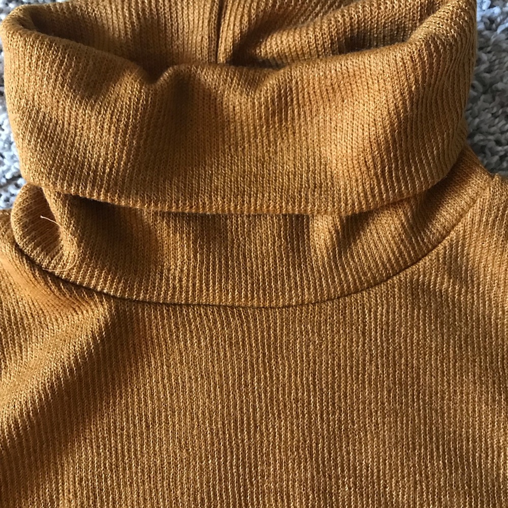 Mustard Long Sleeve Turtle Neck Sweater